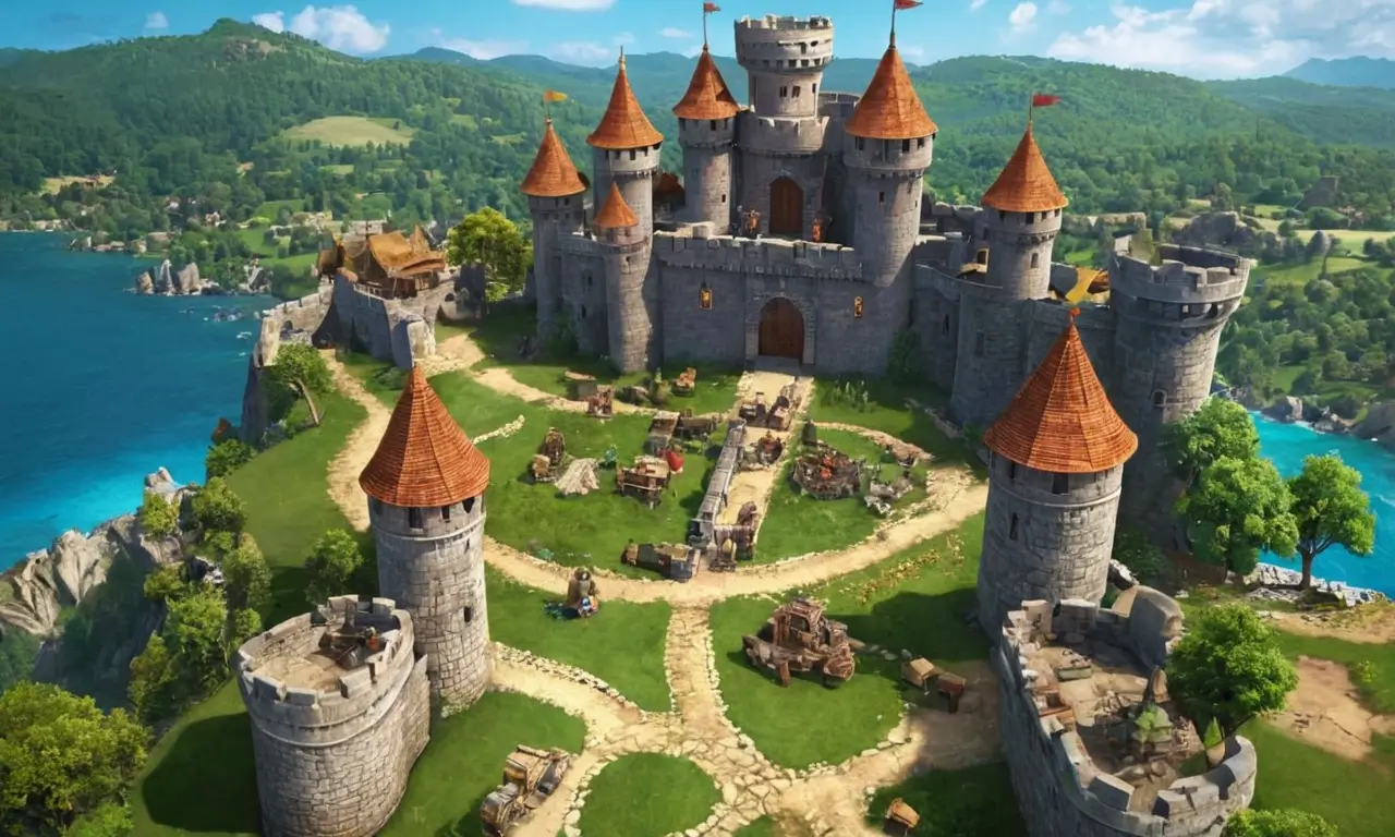 Castle defense scene